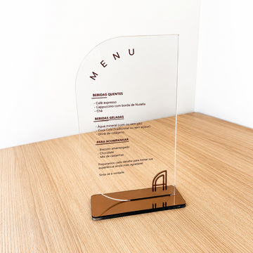 Menu Semi Oval Personalizado