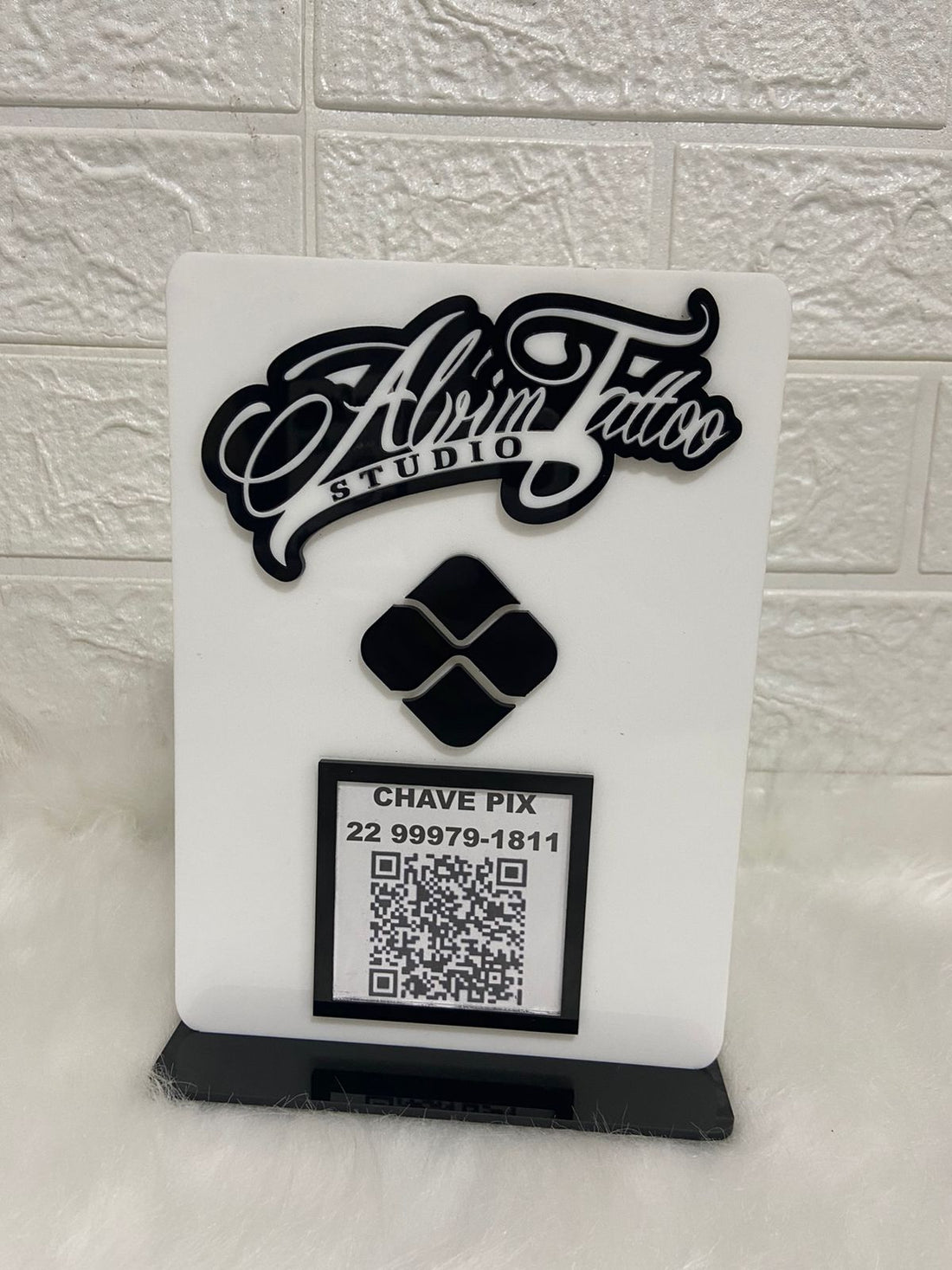 Placa com 1 QR Code