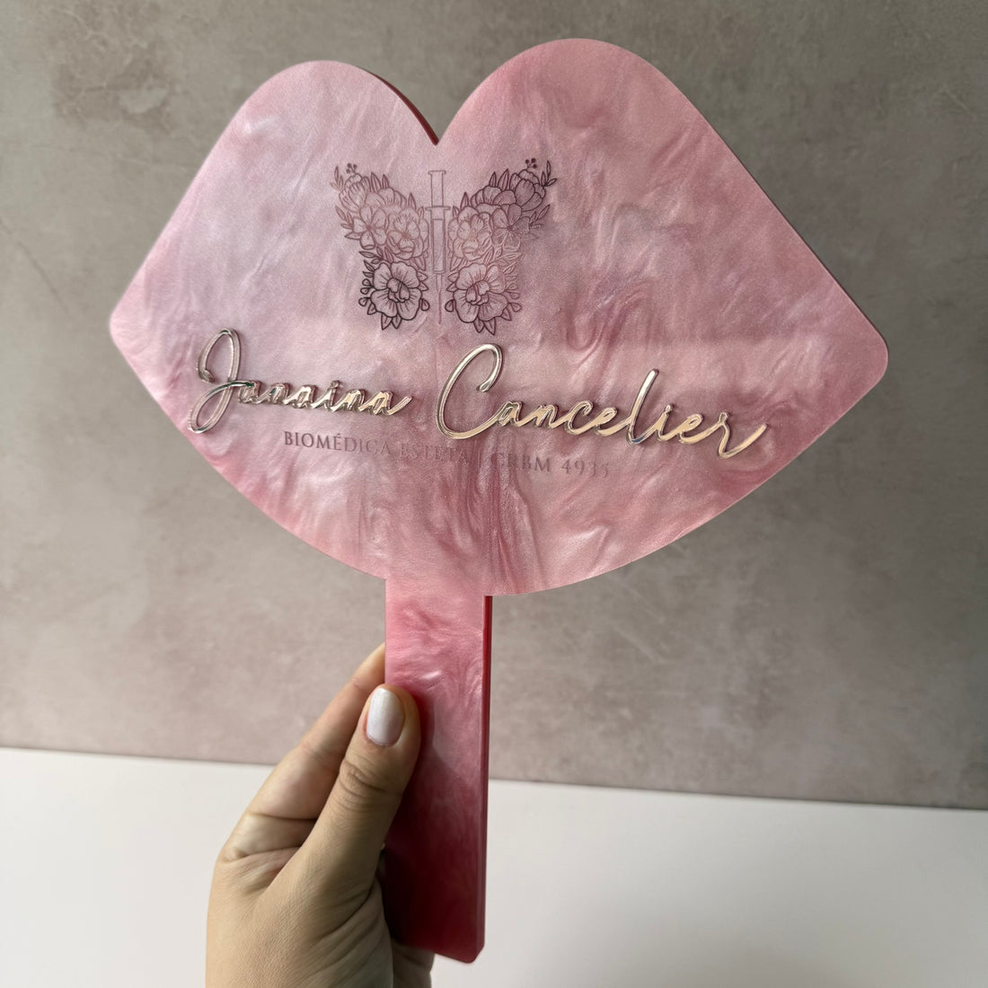 Espelho BOCA DUPLO LUXO + SUPORTE