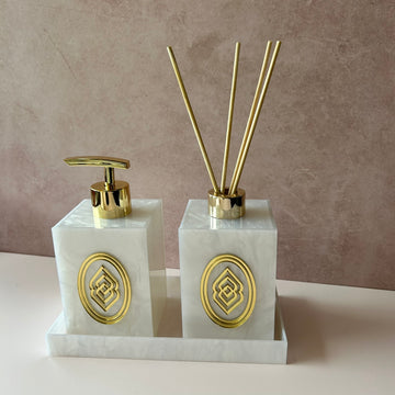 Kit lavabo SABONETEIRA + DIFUSOR + BANDEJA
