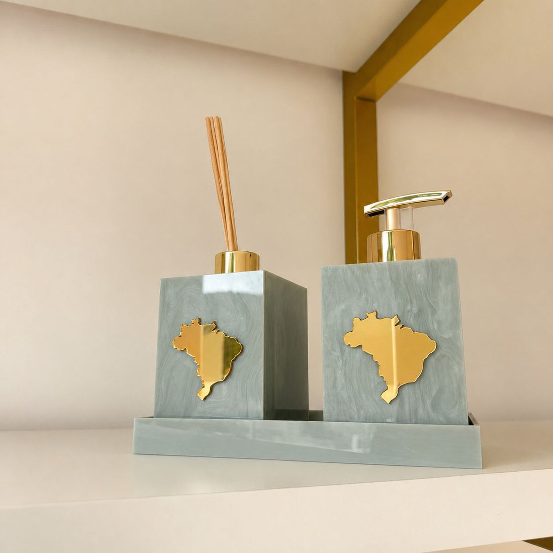 Kit lavabo SABONETEIRA + DIFUSOR + BANDEJA
