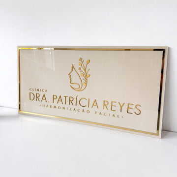 Placa Retangular Sobreposta 100x50cm